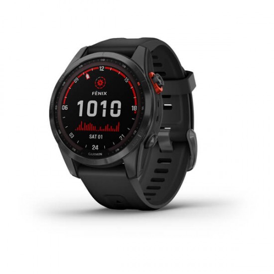 Garmin fēnix® 7S Solar, Slate Gray with Black Band